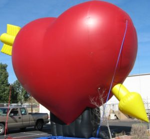 heart shape advertising balloons rental