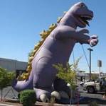 giant zilla shape advertising balloons rental