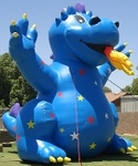 giant blue dragon advertising balloon for rent
